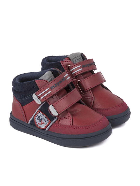 Παιδικά Sneakers High με Σκρατς Κόκκινα
