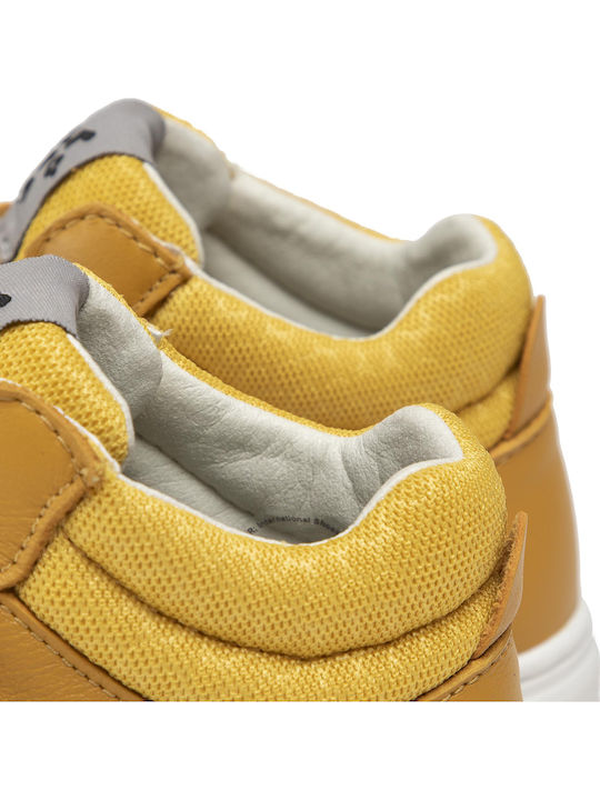 Παιδικά Sneakers High Ανατομικά με Σκρατς Κίτρινα
