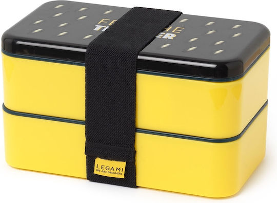 Legami Milano Plastic Yellow Lunch Box With Compartments 350ml
