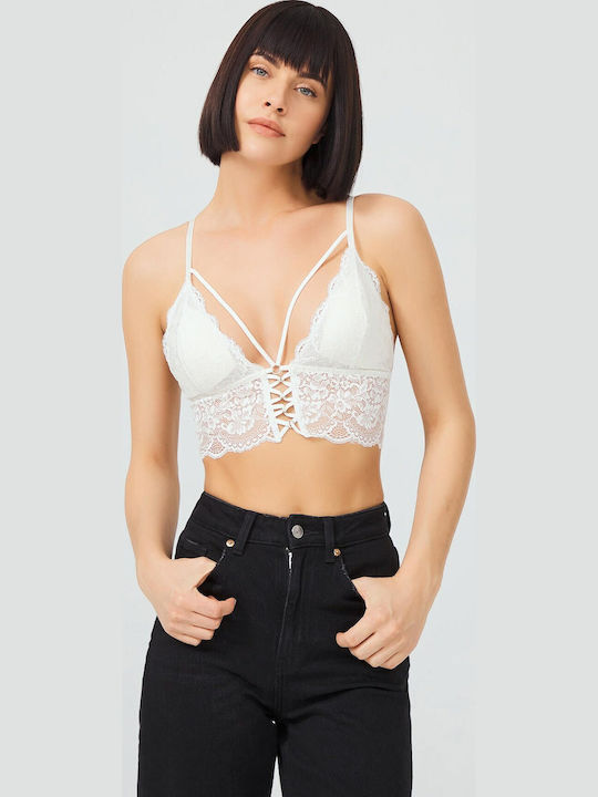 CottonHill Bralette Σουτιέν Λευκό