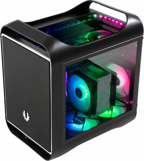 BitFenix Prodigy M 2022 ARGB Gaming Mini-Turm Computergehäuse mit Seitenfenster Schwarz