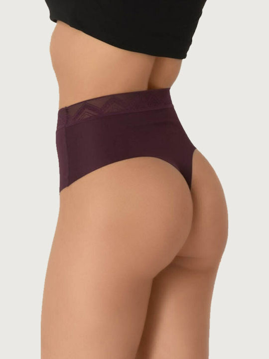 High-waisted Women's String Seamless Purple