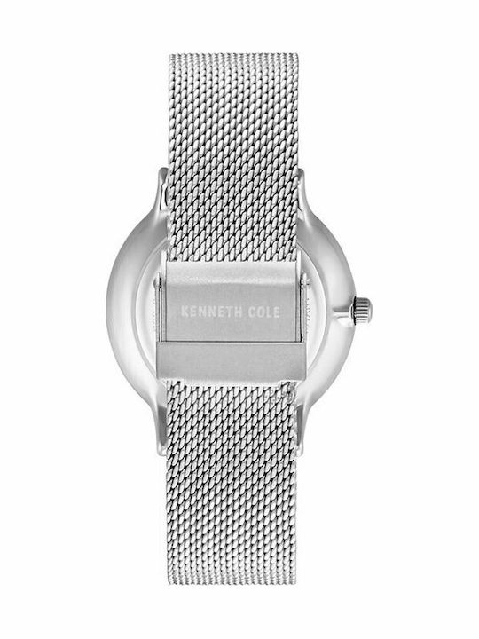 Kenneth Cole Γυναικείο Ρολόι 33mm Μπαταρίας με Ασημί Μεταλλικό Μπρασελέ