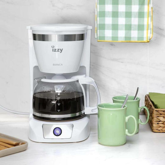 Izzy C108S Bianca Filter Coffee Machine 950W White