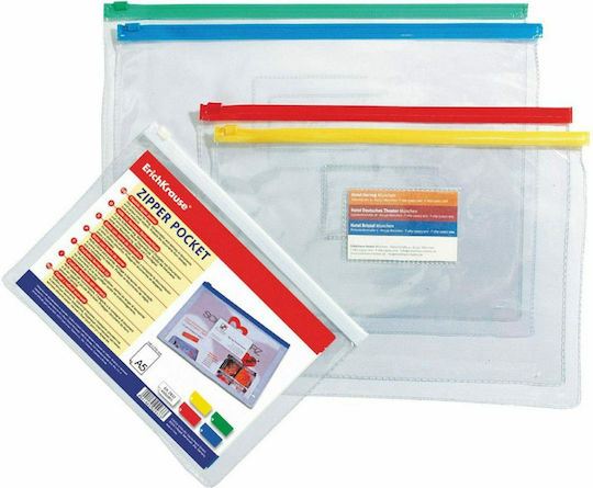 ErichKrause Dosar cu Fermoar cu fermoar pentru Hârtie B5 PVC (Culori diverse)