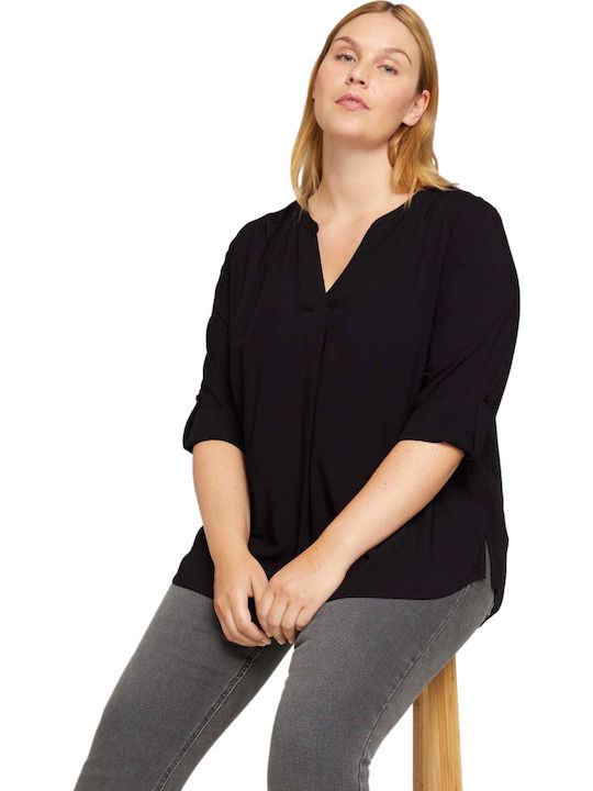 Tunic with 3/4 Sleeve Black