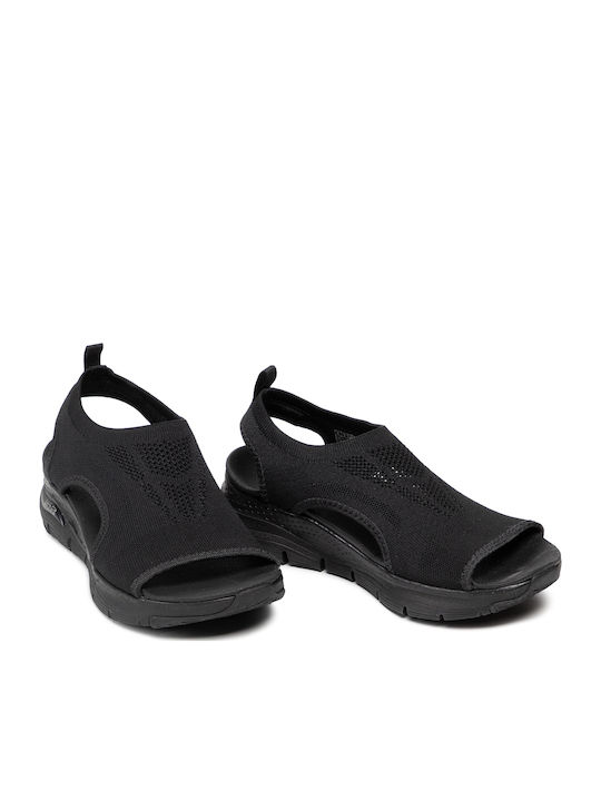 City Catch Flache Damen Sandalen Schwarz