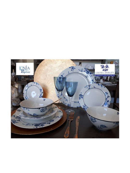 Laura Ashley Blueprints Servierplatte aus Porzellan China Rose mit Durchmesser 30cm 1Stück