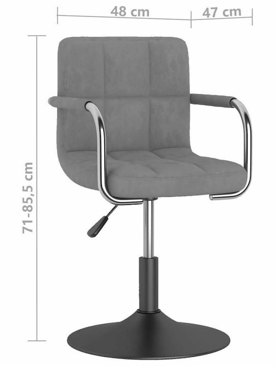 Swivel Visitor Armchair Ανοιχτό Γκρι 48x47x71cm 4pcs