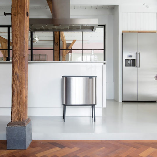 Brabantia Bo Waste Bin Made of Stainless Steel Push Steel Matt 36lt