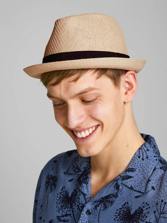 Jack & Jones Ψάθινο Καπέλο Καβουράκι Silver Birch