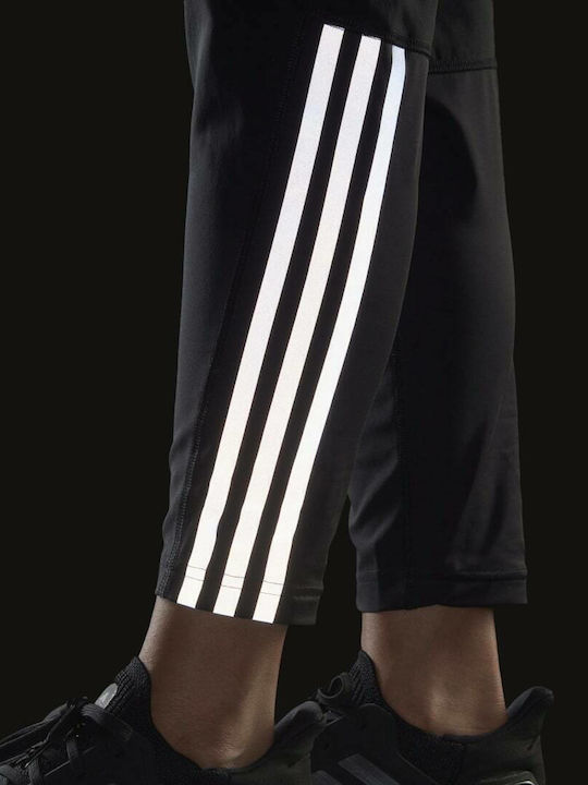 3 Stripes Παντελόνι Φόρμας με Λάστιχο Μαύρο