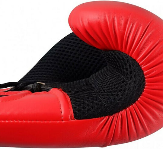 adidas Hybrid Boxing Gloves made of Synthetic Leather for Match Red
