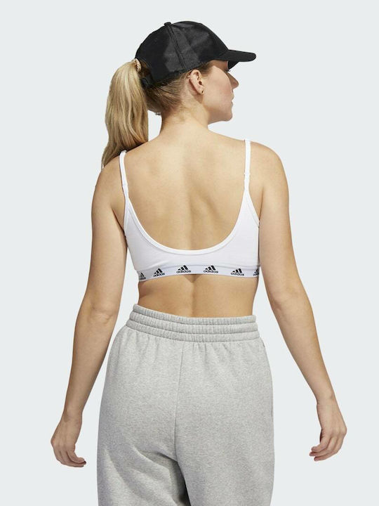 adidas Purebare Women's Sports Bra without Padding White