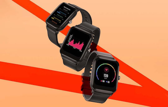 Haylou GST 43mm Smartwatch με Παλμογράφο (Μαύρο)