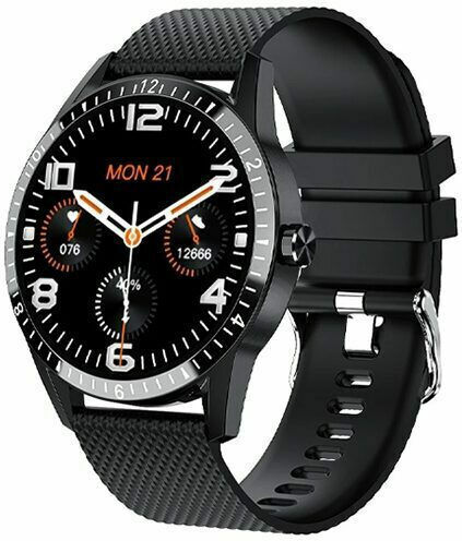 Y20 46mm Smartwatch με Παλμογράφο (Μαύρο)