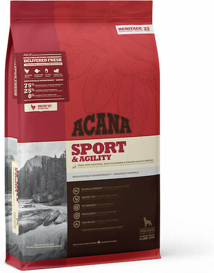 Acana Sport & Agility Recipe 17kg Ξηρά Τροφή Σκύλων χωρίς Σιτηρά με Πουλερικά