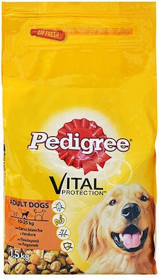 Pedigree Vital Protection 1.5kg Trockenfutter für erwachsene Hunde mittlerer Rassen mit Gemüse und Geflügel