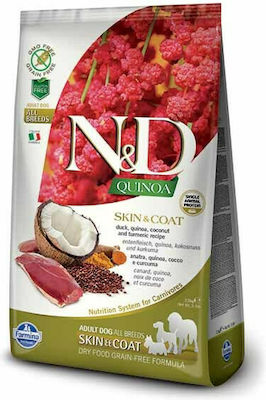 Farmina N&D Quinoa Skin & Coat 0.8kg Dry Food Grain Free for Adult Dogs with Duck