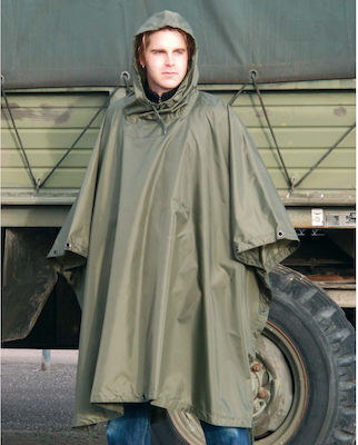 Mil-Tec US Poncho Χακί με Κουκούλα Ripstop