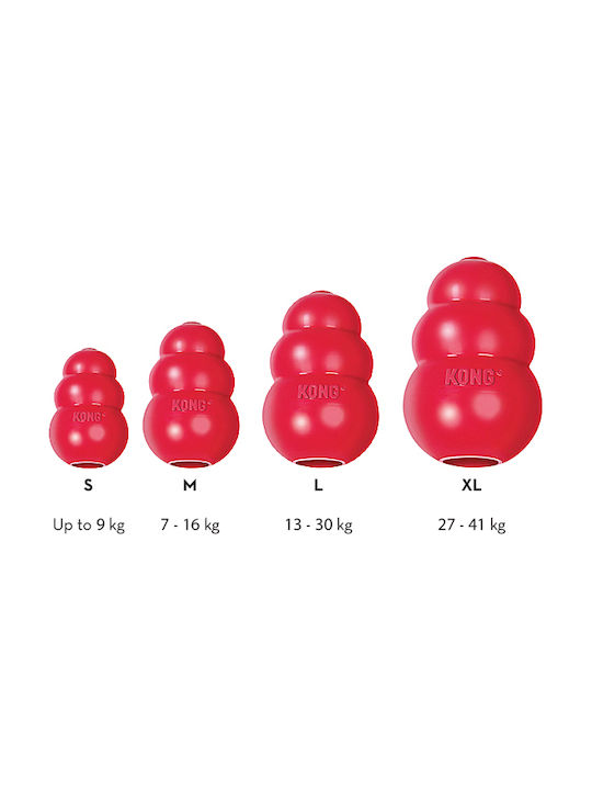 Kong Classic Играчка За Куче За Дъвчене От Каучук Medium 9см Червена 1бр