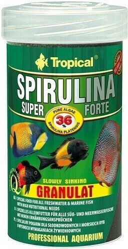 Tropical Granulat 36% Super Forte Tropical Fish Food Granules with Spirulina 100ml