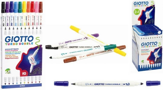 Giotto Turbo Dobble Markere de Desen 2.5mm Set 10buc