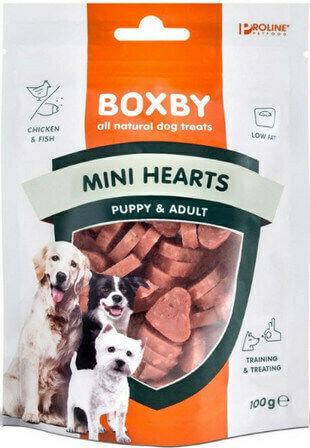 Proline Boxby Hearts Dog Treat with Chicken 100gr BXB112