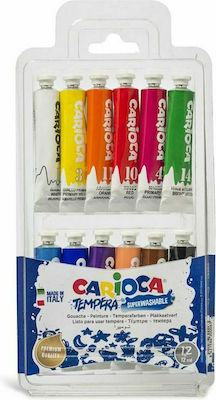 Carioca Tempera Tempera Farben Mehrfarbig in Röhre 12ml 12Stück ΚΟ116