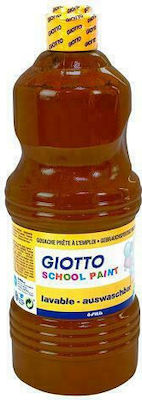 Giotto School Paint Tempera Colour Paint Bottle 1000ml Brown