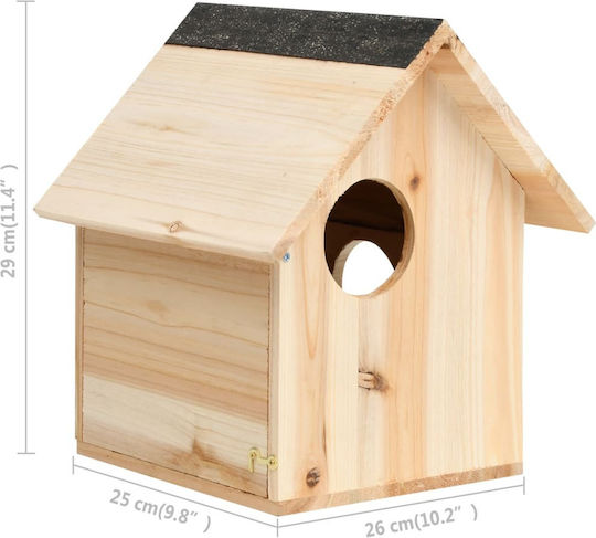 vidaXL House Squirrel Squirrel House Solid Pine Wood 26x25x29cm