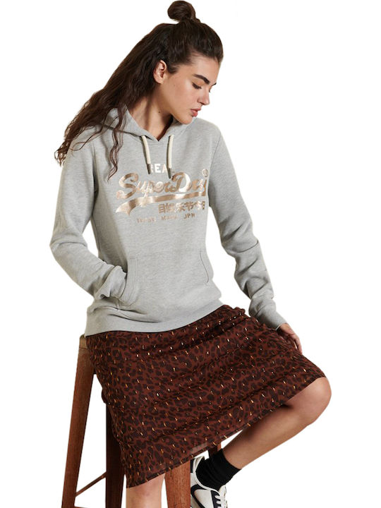 Vl Boho Sparkle Long Women's Sweatshirt Hooded Gray