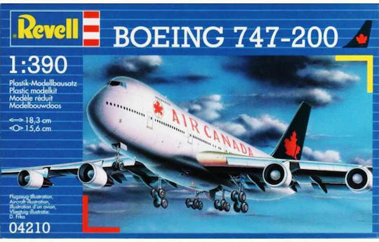 Revell Boeing 747-200 Air Canada Modeling Figure Airplane 60 Pieces in Scale 1:390