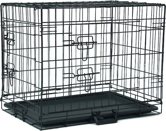 Glee Dog Wire Crate Large with 2 Doors Black 92.5x57.5x64cm