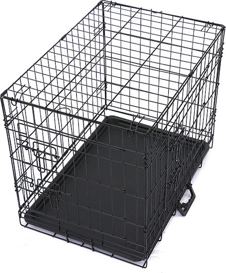 Glee Dog Wire Crate Large with 2 Doors Black 92.5x57.5x64cm