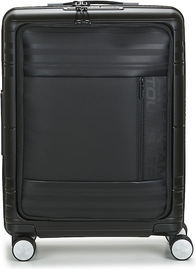 American Tourister Hello Cabin Cabin Travel Suitcase Hard Black with 4 Wheels Height 55cm