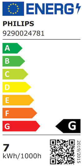 Philips Smart Λάμπα LED 7W για Ντουί E27 και Σχήμα G125 Ρυθμιζόμενο Λευκό 550lm