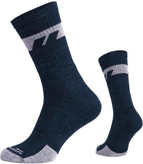 Pentagon Alpine Long Isothermal Hunting Socks Woolen Thermal Blue Socks in Blue color