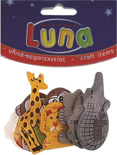 Luna Lemn Animal 8buc