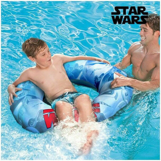 Bestway Life buoy Star Wars Kids' Swim Ring Star Wars with Handles and Diameter 91cm. from 10 Years Old Blue