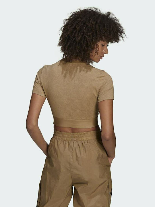 Adidas R.Y.V. Κοντομάνικο Crop Top Καφέ GN4327 | Skroutz.gr