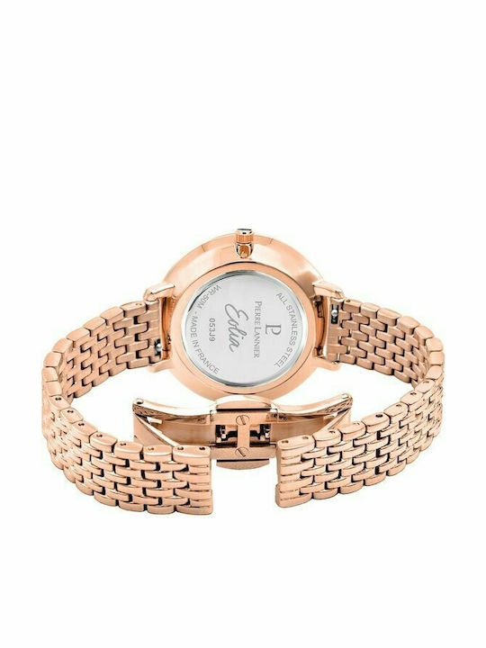 Pierre Lannier Eolia Crystals Damen Uhr mit Rose Gold Metallarmband