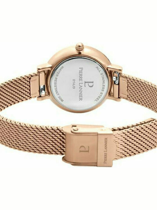 Pierre Lannier Nova Womens Watch 26mm Battery with Pink Gold Stainless Steel Bracelet