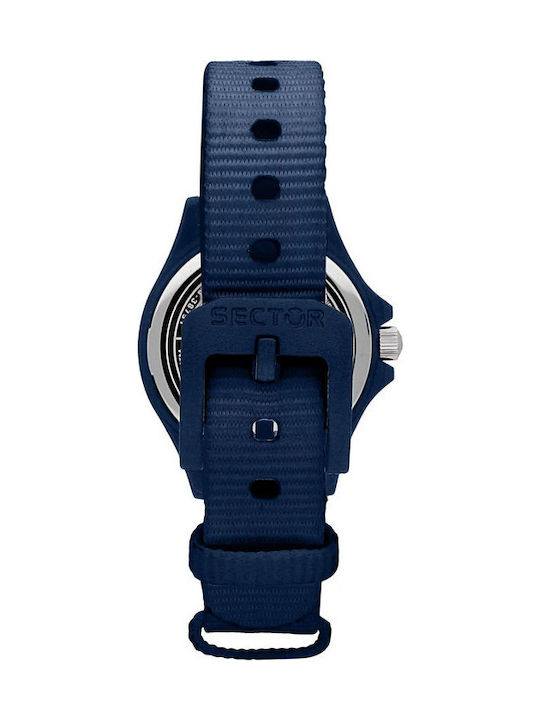 Sector Save The Ocean Γυναικείο Ρολόι 32mm Μπαταρίας με Μπλε Καουτσούκ Λουράκι