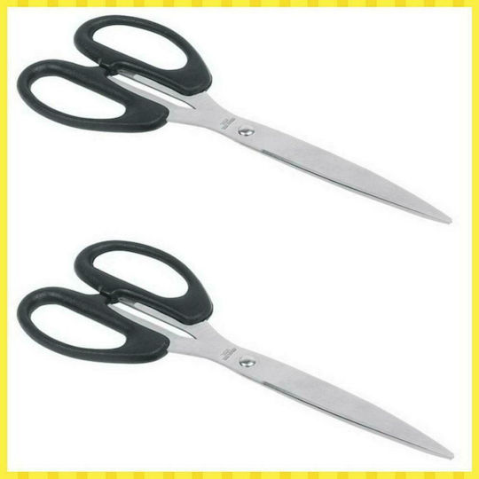 Black Red Scissors 15.5cm with Metallic Blade Black 1pcs