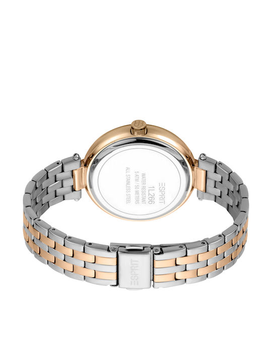 Esprit Damen Uhr Chronograph mit Metallarmband