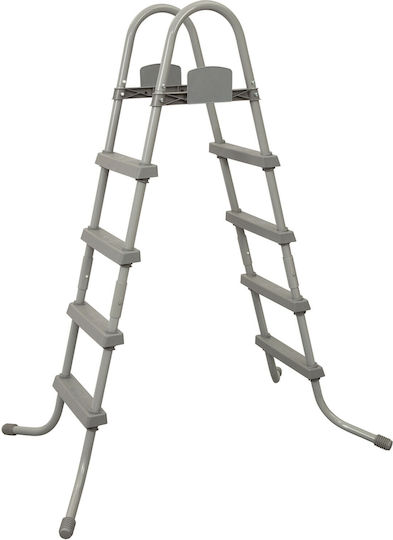 Bestway Πισίνα PVC 11.532lt με Μεταλλικό Σκελετό 488x244x122εκ. Γκρι