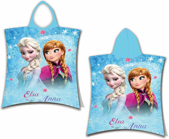 Dimcol Детска плажна пончо Frozen Светлосин 115 x 50см.