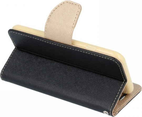 Fancy Brieftasche Synthetisches Leder Black / Gold (Galaxy A03s)