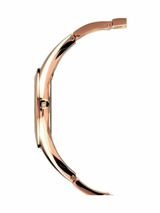 Jacques Lemans Paris Γυναικείο Ρολόι 32mm Μπαταρίας με Ροζ Χρυσό Μεταλλικό Μπρασελέ